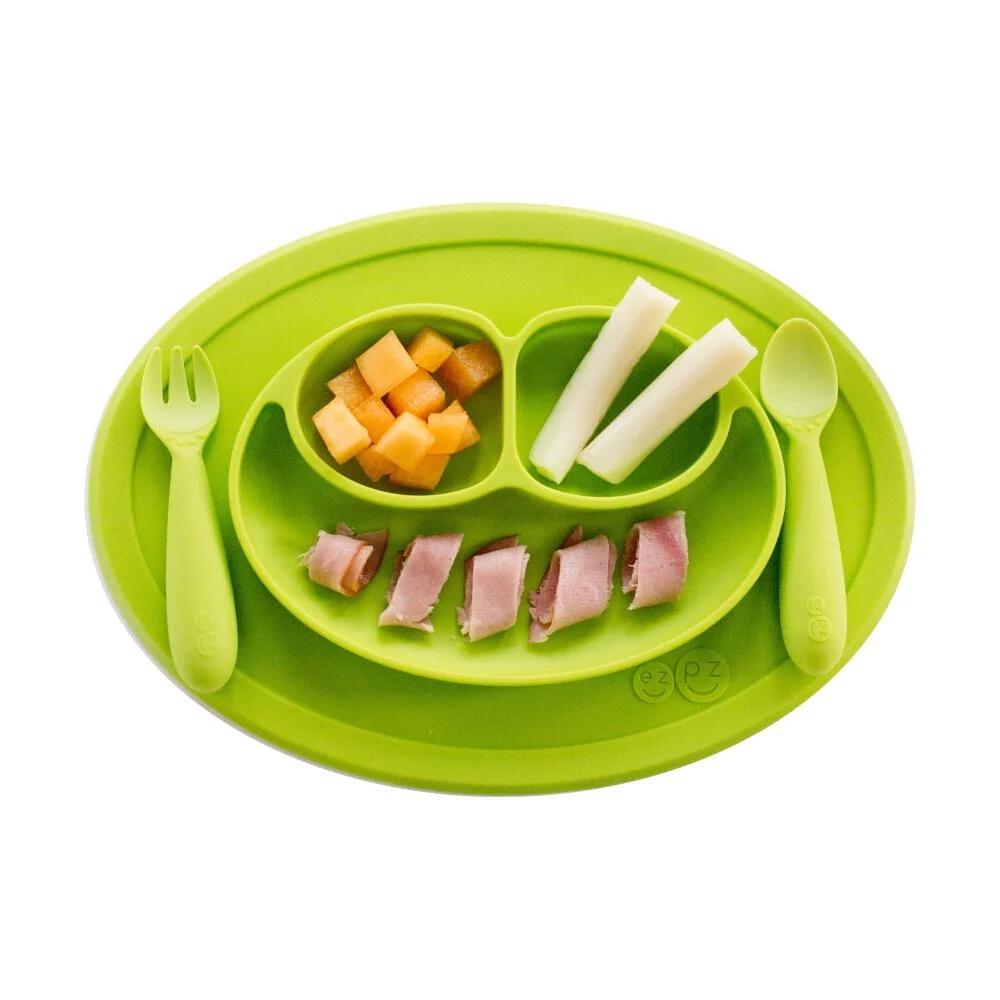 ezpz-silicone-mini-mat-+-utensils-feeding-set-lime- (2)